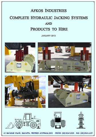 Equipment for hire by Afkos Industries